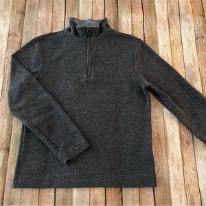 Banana Republic mens long sleeve 1/4 zippered pullover sweatshirt | size large
